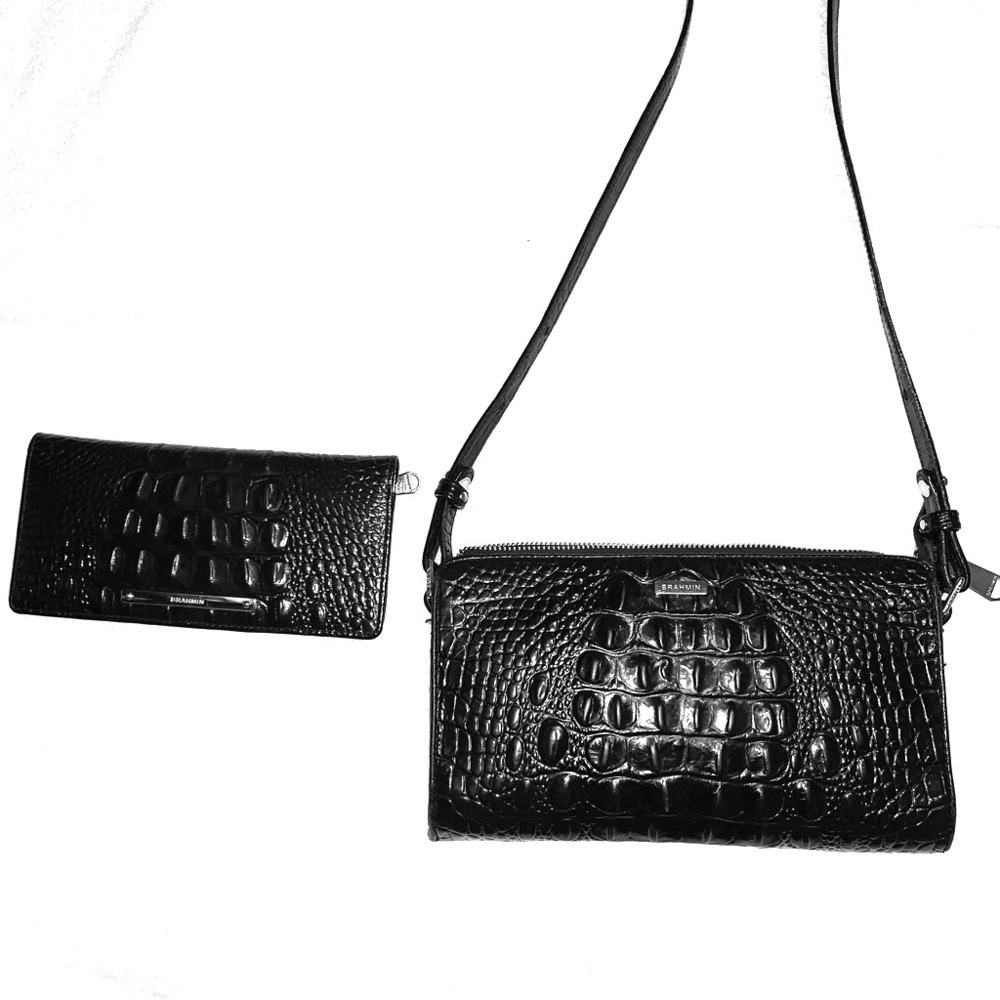 Brahmin crossbody and wallet (accepting offers)